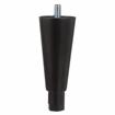 Picture of 6" H Black Epoxy Die Cast Equipment Leg With 1/2-13 x 3/4" L Protruding Stud And Adjustable Hex Toe