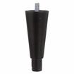 Picture of 6" H Black Epoxy Die Cast Equipment Leg With 1/2-13 x 3/4" L Protruding Stud And Adjustable Hex Toe