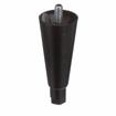Picture of 6" H Black Epoxy Die Cast Equipment Leg With 1/2-13 x 3/4" L Protruding Stud And Adjustable Hex Toe
