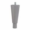 Picture of 6" H Gray Epoxy Die Cast Equipment Leg With 1/2-13 x 3/4" L Protruding Stud And Adjustable Hex Toe
