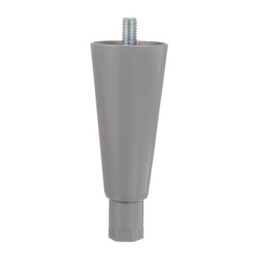 Picture of 6" H Gray Epoxy Die Cast Equipment Leg With 1/2-13 x 3/4" L Protruding Stud And Adjustable Hex Toe