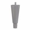 Picture of 6" H Gray Epoxy Die Cast Equipment Leg With 1/2-13 x 3/4" L Protruding Stud And Adjustable Hex Toe