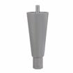 Picture of 6" H Gray Epoxy Die Cast Equipment Leg With 1/2-13 x 3/4" L Protruding Stud And Adjustable Hex Toe
