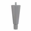 Picture of 6" H Gray Epoxy Die Cast Equipment Leg With 1/2-13 x 3/4" L Protruding Stud And Adjustable Hex Toe