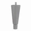 Picture of 6" H Gray Epoxy Die Cast Equipment Leg With 1/2-13 x 3/4" L Protruding Stud And Adjustable Hex Toe