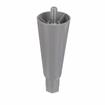 Picture of 6" H Gray Epoxy Die Cast Equipment Leg With 1/2-13 x 3/4" L Protruding Stud And Adjustable Hex Toe
