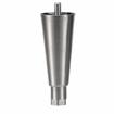 Picture of 6" H Nickel Plated Die Cast Equipment Leg With 1/2-13 x 3/4" L Protruding Stud And Adjustable Hex Toe