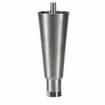 Picture of 6" H Nickel Plated Die Cast Equipment Leg With 1/2-13 x 3/4" L Protruding Stud And Adjustable Hex Toe