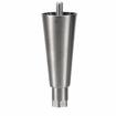 Picture of 6" H Nickel Plated Die Cast Equipment Leg With 1/2-13 x 3/4" L Protruding Stud And Adjustable Hex Toe