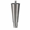 Picture of 6" H Nickel Plated Die Cast Equipment Leg With 1/2-13 x 3/4" L Protruding Stud And Adjustable Hex Toe