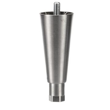 Picture of 6" H Nickel Plated Die Cast Equipment Leg With 1/2-13 x 3/4" L Protruding Stud And Adjustable Hex Toe, Flat 4-Pack