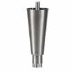 Picture of 6" H Nickel Plated Die Cast Equipment Leg With 1/2-13 x 3/4" L Protruding Stud And Adjustable Hex Toe, Flat 4-Pack