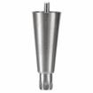 Picture of 6" H Nickel Plated Die Cast Equipment Leg With 1/2-13 x 3/4" L Protruding Stud And Adjustable Stainless Steel Hex Toe