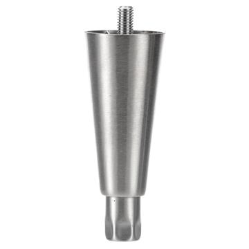 Picture of 6" H Nickel Plated Die Cast Equipment Leg With 1/2-13 x 3/4" L Protruding Stud And Adjustable Stainless Steel Hex Toe