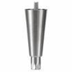 Picture of 6" H Nickel Plated Die Cast Equipment Leg With 1/2-13 x 3/4" L Protruding Stud And Adjustable Stainless Steel Hex Toe