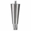Picture of 6" H Nickel Plated Die Cast Equipment Leg With 1/2-13 x 3/4" L Protruding Stud And Adjustable Stainless Steel Hex Toe