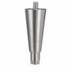 Picture of 6" H Nickel Plated Die Cast Equipment Leg With 5/8-11 x 3/4" L Protruding Stud And Adjustable Hex Toe