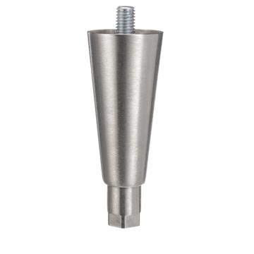 Picture of 6" H Nickel Plated Die Cast Equipment Leg With 5/8-11 x 3/4" L Protruding Stud And Adjustable Hex Toe