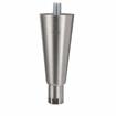 Picture of 6" H Nickel Plated Die Cast Equipment Leg With 5/8-11 x 3/4" L Protruding Stud And Adjustable Hex Toe