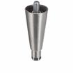 Picture of 6" H Nickel Plated Die Cast Equipment Leg With 5/8-11 x 3/4" L Protruding Stud And Adjustable Hex Toe