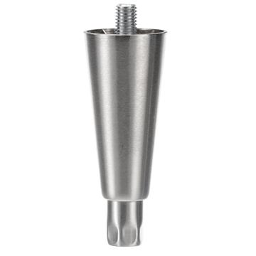 Picture of 6" H Nickel Plated Die Cast Equipment Leg With 5/8-11 x 3/4" L Protruding Stud And Adjustable Stainless Steel Hex Toe