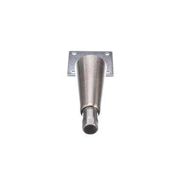 Picture of 6" H Nickel Plated Die Cast Equipment Leg With 3-1/2" Square Removable Mounting Plate And Adjustable Stainless Steel Hex Toe