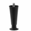 Picture of 6" H Black Thermoplastic Equipment Leg With 5/8-11 x 3/4" L Protruding Stud And Adjustable Nickel Plated Steel Flanged Toe, 4 Pack