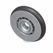 Picture of 1-5/16" OD Rubber Tired Steel Concave Ball Bearing Roller