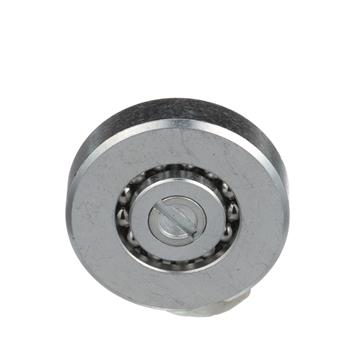 Picture of 1-5/16" OD Steel Flat Ball Bearing Roller with 1/4-20 x 1" L Flat Head Screw Stud