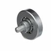 Picture of 1-5/16" OD Steel Flat Ball Bearing Roller with 1/4-20 x 1" L Flat Head Screw Stud