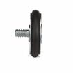 Picture of 1-5/16" OD Rubber Tired Steel Concave Ball Bearing Roller with 1/4-20 x 3/4" L Flat Head Screw Stud