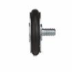 Picture of 1-5/16" OD Rubber Tired Steel Concave Ball Bearing Roller with 1/4-20 x 3/4" L Flat Head Screw Stud