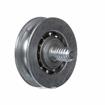 Picture of 1-3/16" OD Steel Concave Ball Bearing Roller with 1/4-20 x 3/4" L Flat Head Screw Stud