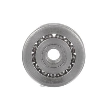 Picture of 7/8" OD Stainless Steel Flat Ball Bearing Roller with #10-32 Tapped Hole