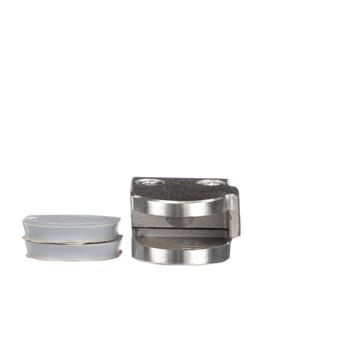 Picture of Stainless Steel Left-Hand Bottom Glass Clamp with Gaskets for 1/4" Glass