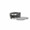 Picture of Stainless Steel Right-Hand Bottom Glass Clamp with Gaskets for 1/4" Glass