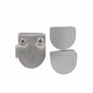 Picture of Stainless Steel Right-Hand Bottom Glass Clamp with Gaskets for 1/4" Glass