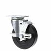 Picture of Standard Duty 1-3/4" x 3" Plate Caster With 3" Black Rubber Wheel With Brake