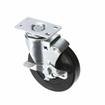 Picture of Standard Duty 1-3/4" x 3" Plate Caster With 3" Black Rubber Wheel With Brake