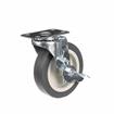 Picture of Standard Duty 1-3/4" x 3" Plate Caster With 3" Gray Rubber Wheel With Brake