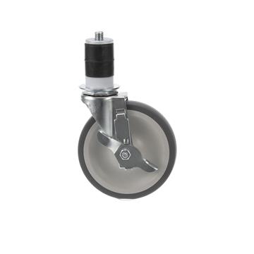Picture of Standard Duty 1-5/8" Expanding Stem Caster With 5" Gray Rubber Wheel With Brake