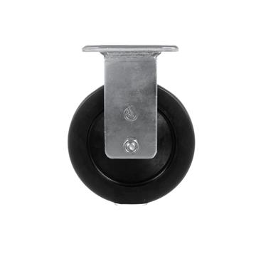Picture of Medium Duty 2-3/8" x 3-5/8"  Rigid Plate Caster With 5" Black Rubber Wheel