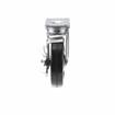 Picture of Medium Duty 2-3/8" x 3-5/8"  Plate Caster With 5" Black Rubber Wheel And Brake
