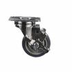 Picture of Medium Duty 2-3/8" x 3-5/8"  Plate Caster With 3-1/2" Blue Polyurethane Wheel And Brake