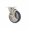 Picture of Medium Duty 2-3/8" x 3-5/8"  Plate Caster With 5" Blue Polyurethane Wheel And Brake