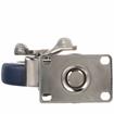 Picture of Medium Duty 2-3/8" x 3-5/8"  Plate Caster With 5" Blue Polyurethane Wheel And Brake