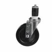 Picture of Medium Duty 1" Expanding Stem Caster With 3-1/2" Black Rubber Wheel With Brake