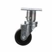 Picture of Medium Duty 3-1/2" x 3-1/2" Plate 1-5/8" OD Adjustable Caster Leg With 3" Black Polyolefin Wheel