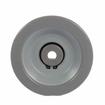 Picture of 5" OD x 3/4" H Gray Rubber Rolling Bumper With 1/2" OD Mounting Hole For Threaded Stem Casters