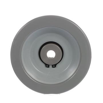 Picture of 5" OD x 3/4" H Gray Rubber Rolling Bumper With 1/2" OD Mounting Hole For Threaded Stem Casters